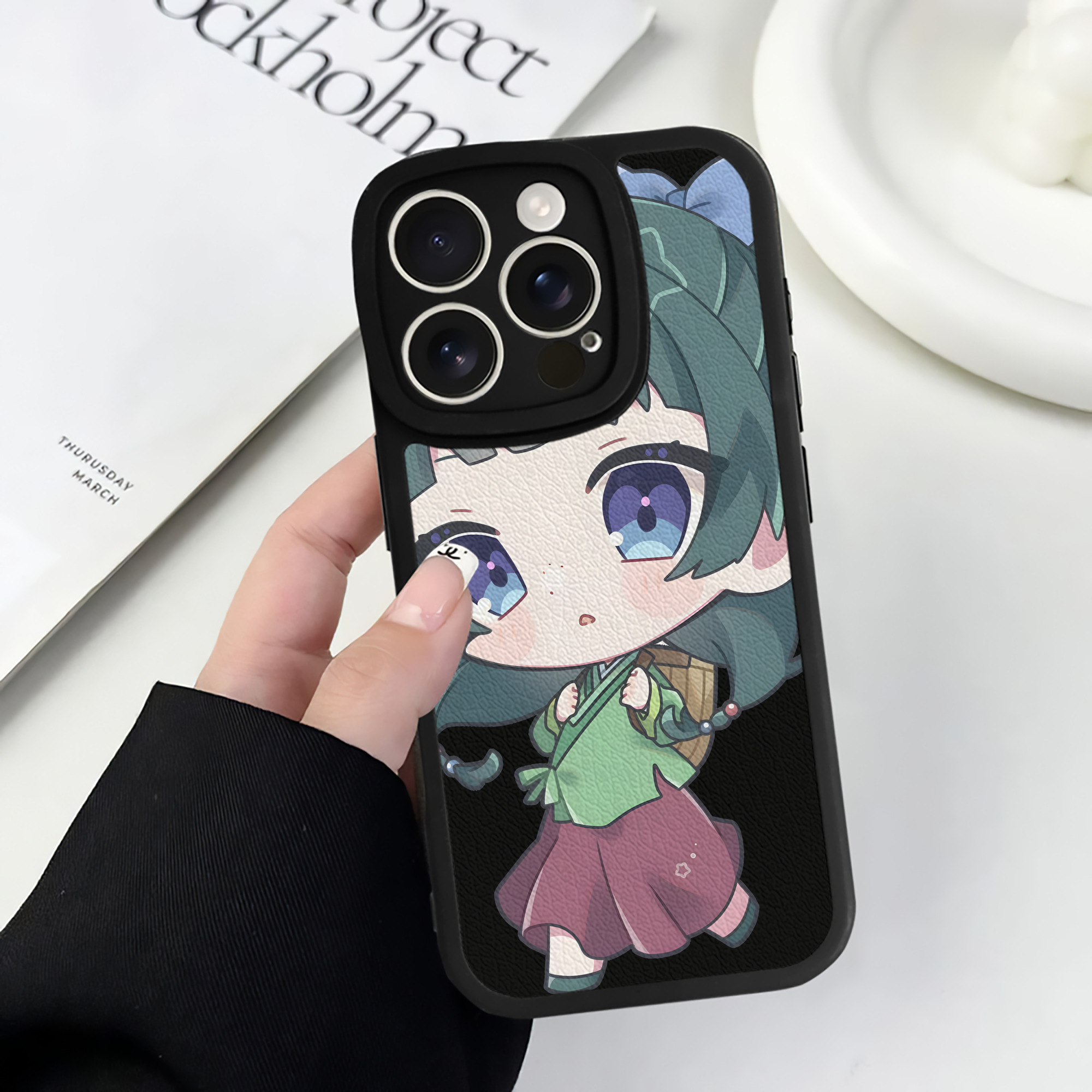 （画像用） 薬屋のひとりごと The Apothecary Diaries 【iPhone 16シリーズ対応】シリコンスマホケース（レザー調） 材質：シリコン
